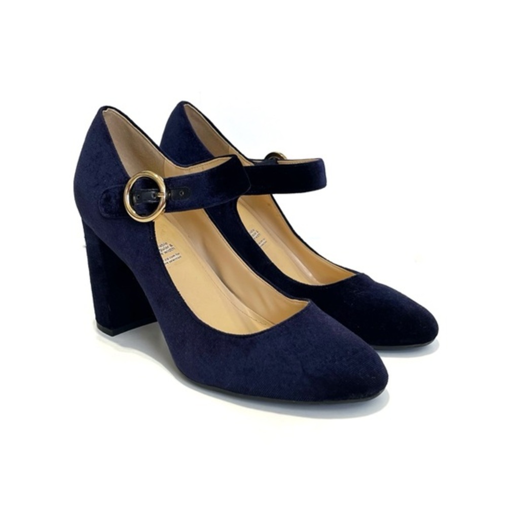 Liz Claiborne Navy Velvet Savannah Pumps Heels Size 8.5